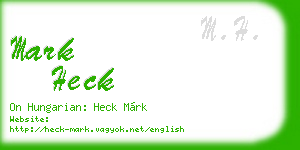 mark heck business card